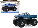 1974 Ford F-250 Ranger XLT Monster Truck with 66-Inch Tires Blue "Bigfoot #1" "Kings of Crunch" Series 1/18 Diecast Model Car by Greenlight