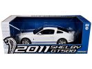 2011 Shelby GT500 Performance White with Grabber Blue Stripes 1/18 Diecast Model Car by Greenlight