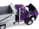 Kenworth T880 Day Cab with Rogue Transfer Dump Body Truck Purple and Chrome 1/64 Diecast Model by DCP/First Gear