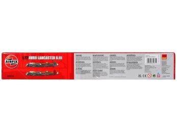 Level 3 Model Kit Avro Lancaster B.III Bomber Aircraft with 2 Scheme Options 1/72 Plastic Model Kit by Airfix