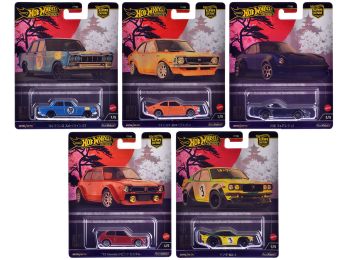 "Japan Historics 4" 5 piece Set "Car Culture" 2024 Series B Diecast Model Cars by Hot Wheels
