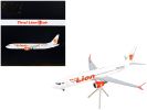 Boeing 737 MAX 9 Commercial Aircraft "Thai Lion Air" White with Orange Tail Graphics "Gemini 200" Series 1/200 Diecast Model Airplane by GeminiJets