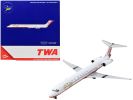 McDonnell Douglas MD-82 Commercial Aircraft "Trans World Airlines" White with Red Stripes 1/400 Diecast Model Airplane by GeminiJets