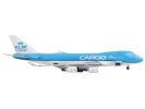Boeing 747-400F Commercial Aircraft "KLM Royal Dutch Airlines Cargo" Blue and White "Interactive Series" 1/400 Diecast Model Airplane by GeminiJets