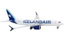 Boeing 737 MAX 8 Commercial Aircraft "Icelandair" White with Blue Tail 1/400 Diecast Model Airplane by GeminiJets