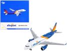 Airbus A319 Commercial Aircraft "Allegiant Air" White and Blue with Graphics 1/400 Diecast Model Airplane by GeminiJets