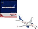 Boeing 737-800 Commercial Aircraft "Trump-Vance Campaign" (N917XA) White with Blue Tail 1/400 Diecast Model Airplane by GeminiJets