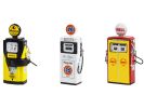 "Vintage Gas Pump" Set of 3 Pumps Series 12 1/18 Diecast Models by Greenlight