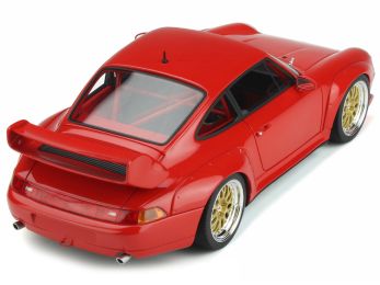 1996 Porsche 911 (993) 3.8 RSR Guards Red with Gold Wheels 1/18 Model Car by GT Spirit