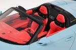 2019 Porsche 911 (991.2) Speedster Light Blue with Red Interior 1/18 Model Car by GT Spirit