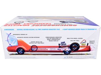 Skill 2 Model Kit Ramchargers Dragster and Advanced Design Transport Truck 2 Kits in 1 1/25 Scale Models by MPC