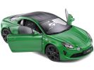 2021 Alpine A110 Pure Vert Jardin Green Metallic with Black Top 1/18 Diecast Model Car by Solido