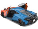 2019 McLaren 600LT Blue Metallic and Orange "Formula One Team Tribute" Livery 1/18 Diecast Model Car by Solido