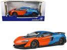 2019 McLaren 600LT Blue Metallic and Orange "Formula One Team Tribute" Livery 1/18 Diecast Model Car by Solido