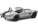 1965 Shelby AC Cobra 427 MKII Custom Silver Metallic with Red and Black Stripes 1/18 Diecast Model Car by Solido