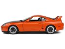 1993 Toyota Supra MK4 (A80) RHD (Right Hand Drive) Orange Metallic with Black Hood 1/18 Diecast Model Car by Solido