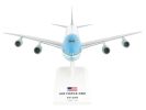 Boeing VC-25A Transport Aircraft "Air Force One - United States of America" (29000) White with Blue Stripes (Snap-Fit) 1/250 Plastic Model by Skymarks