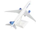 Boeing 777-300 Commercial Aircraft with Landing Gear "United Airlines" (N2749U) White with Blue Tail (Snap-Fit) 1/200 Plastic Model by Skymarks
