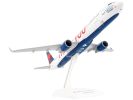 Airbus A321 Commercial Aircraft "Delta Air Lines - Thank You" (N391DN) White with Red and Blue Tail (Snap-Fit) 1/150 Plastic Model by Skymarks