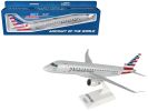 Embraer E175 Commercial Aircraft "American Airlines - American Eagle" (N220NN) Gray with Striped Tail (Snap-Fit) 1/100 Plastic Model by Skymarks