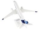Airbus A220-100 Commercial Aircraft "Airbus Corporate Livery" (C-FFDO) White with Blue Tail (Snap-Fit) 1/100 Plastic Model by Skymarks