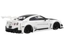 Nissan 35GT-RR Ver. 2 LB-Silhouette Works GT RHD (Right Hand Drive) White with Black Hood and Top 1/18 Model Car by Top Speed