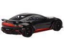 Aston Martin V12 Vantage RHD (Right Hand Drive) Jet Black with Red Accents 1/18 Model Car by Top Speed