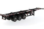 40' Skeleton Trailer Black "Transport Series" 1/50 Diecast Model by Diecast Masters