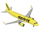 Airbus A320neo Commercial Aircraft "Spirit Airlines" Yellow "Gemini 200" Series 1/200 Diecast Model Airplane by GeminiJets