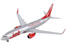 Boeing 737-800 Commercial Aircraft "Jet2.Com" Silver with Red Tail 1/400 Diecast Model Airplane by GeminiJets