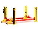 Adjustable Four Post Lift "MOPAR" Black and Yellow for 1/18 Scale Diecast Model Cars by Greenlight