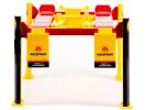 Adjustable Four Post Lift "MOPAR" Black and Yellow for 1/18 Scale Diecast Model Cars by Greenlight
